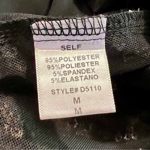 Hommage from Los Angeles NWT Metallic Blouse Medium Gold Sequin Sheer Neutral - Picture 10 of 14